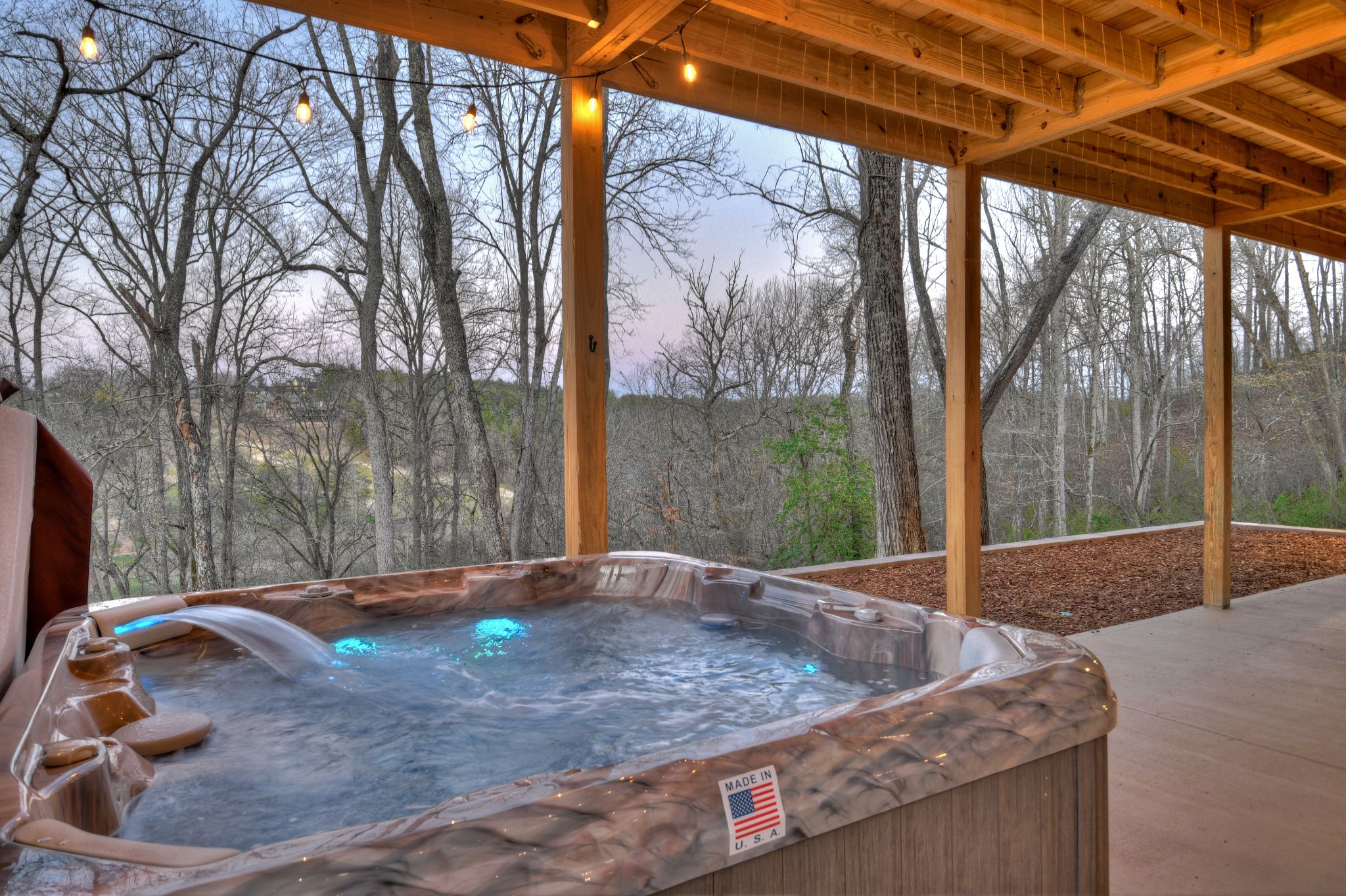 Hot tub under the stars