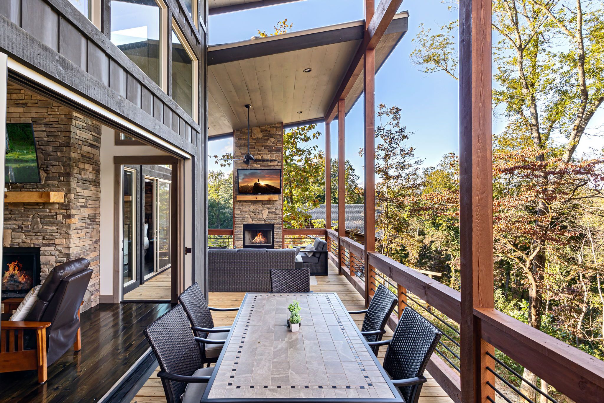 Deck at sunset